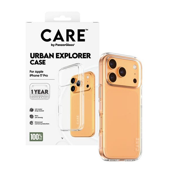 CARE Flagship Case Urban Combat iPhone 17 Pro Transparent