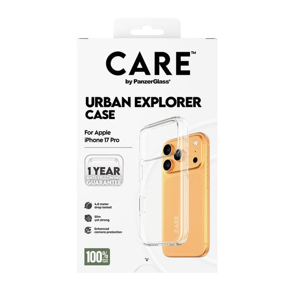 CARE Flagship Case Urban Combat iPhone 17 Pro Transparent