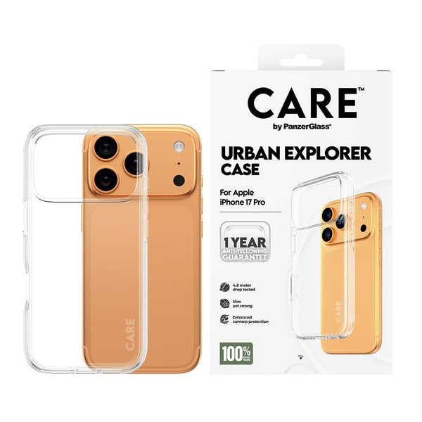 CARE Flagship Case Urban Combat iPhone 17 Pro Transparent