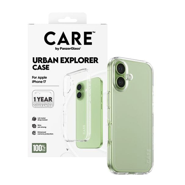 CARE Flagship Case Urban Combat iPhone 17 Transparent