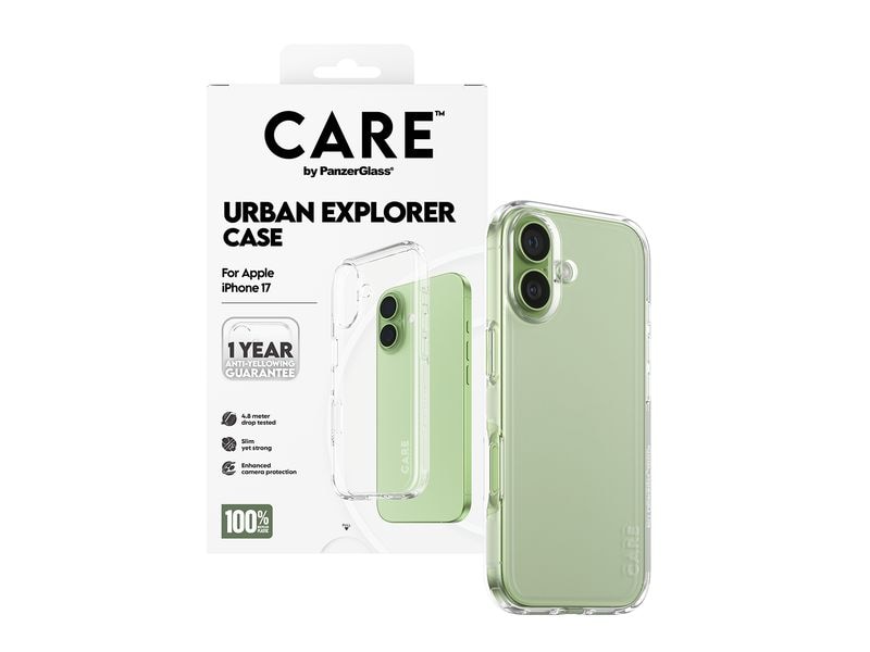 CARE Flagship Case Urban Combat iPhone 17 Transparent
