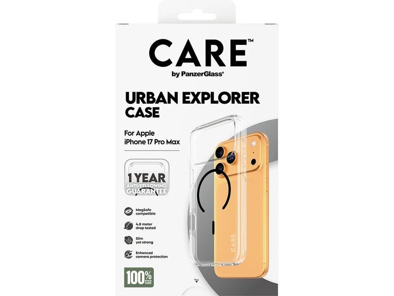 CARE Flagship Case Urban Combat iPhone 17 Pro Max Transp./Black