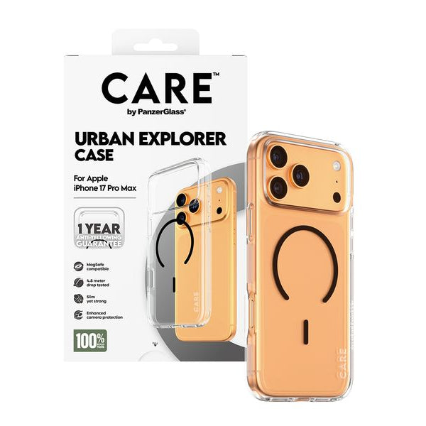 CARE Flagship Case Urban Combat iPhone 17 Pro Max Transp./Black