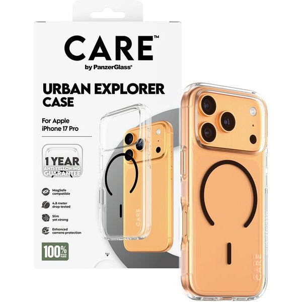 CARE Flagship Case Urban Combat iPhone 17 Pro Transparent/Black