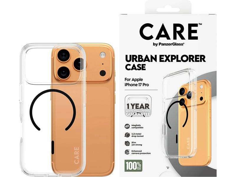 CARE Flagship Case Urban Combat iPhone 17 Pro Transparent/Black