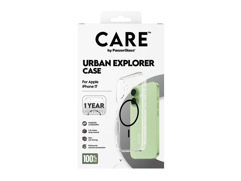 CARE Flagship Case Urban Combat iPhone 17 Transparent/Black