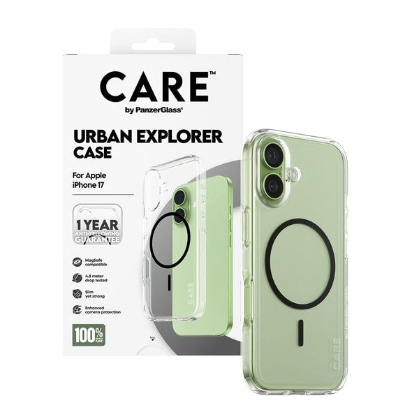 CARE Flagship Case Urban Combat iPhone 17 Transparent/Black