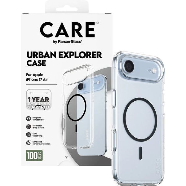 CARE Flagship Case Urban Combat iPhone 17 Air Transparent/Black