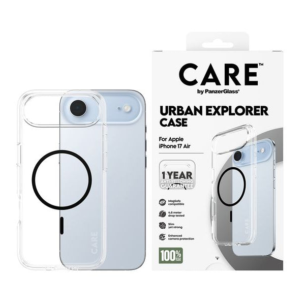 CARE Flagship Case Urban Combat iPhone 17 Air Transparent/Black