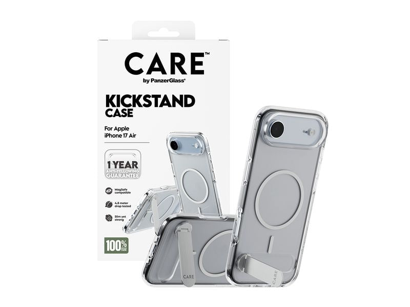 CARE Back Cover Feature mit Kickstand iPhone 17 Air Transparent