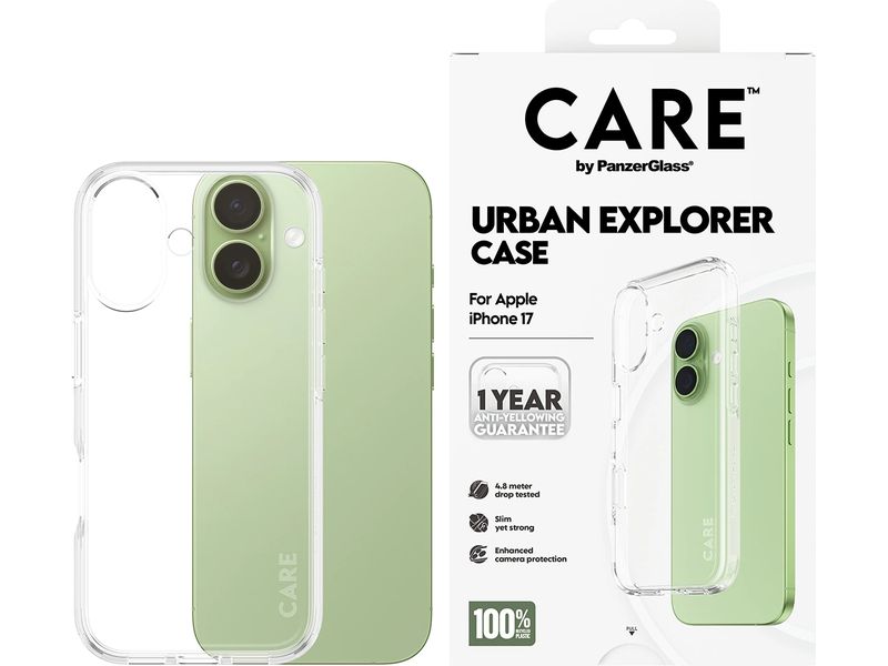 CARE Flagship Case Urban Combat iPhone 17 Transparent