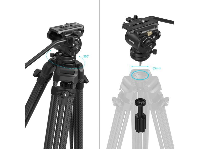 Smallrig AD14 Hochleistungs-Kohlefaserstativ