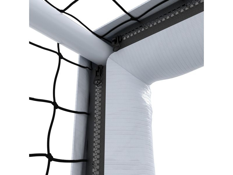 Hudora Fussballtor Pro Tect 240 Advanced Weiss/Schwarz