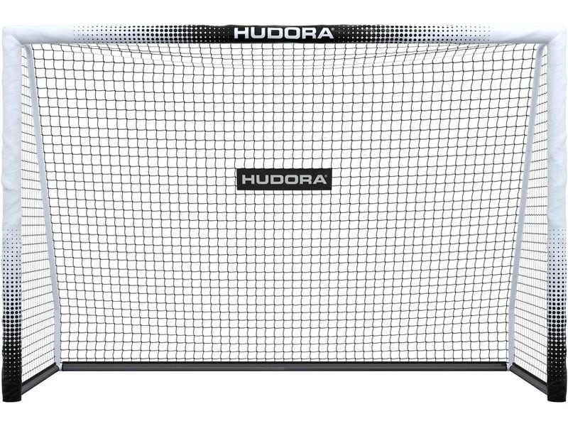 Hudora Fussballtor Pro Tect 240 Advanced Weiss/Schwarz