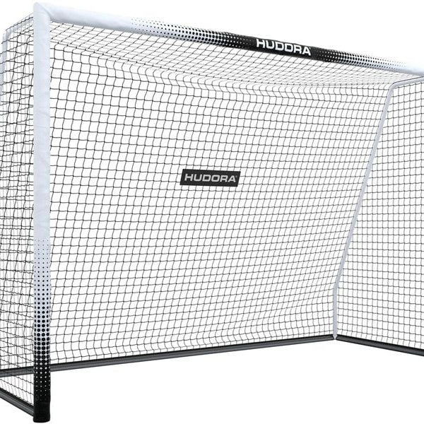 Hudora Fussballtor Pro Tect 240 Advanced Weiss/Schwarz