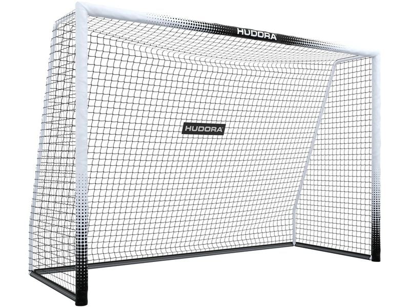 Hudora Fussballtor Pro Tect 240 Advanced Weiss/Schwarz