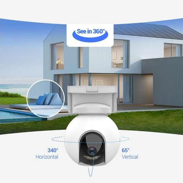 EZVIZ Netzwerkkamera HB8 2K+ Kit Batterie Kamera + Solar Panel