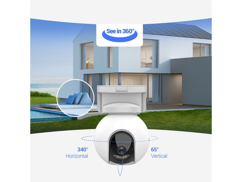 EZVIZ Netzwerkkamera HB8 2K+ Kit Batterie Kamera + Solar Panel