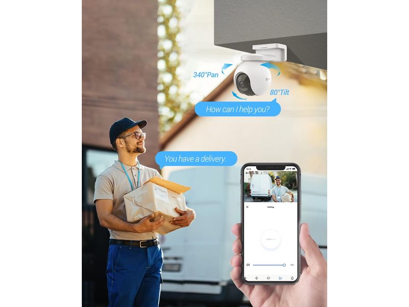 EZVIZ 4G/LTE-Kamera EB8 4G Solar Kit 2K  3 MP