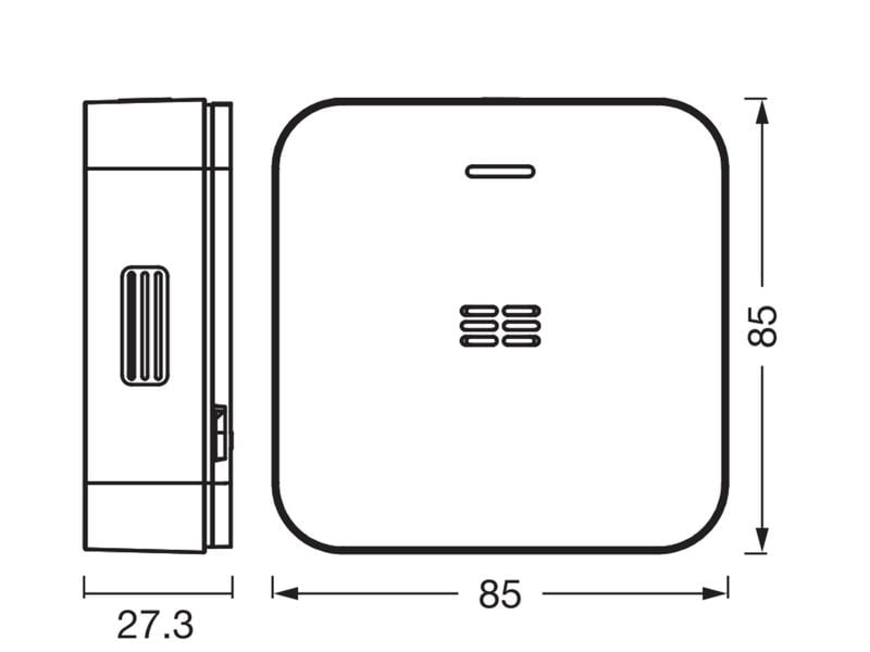 OSRAM SMART+ WIFI Co Detector Weiss