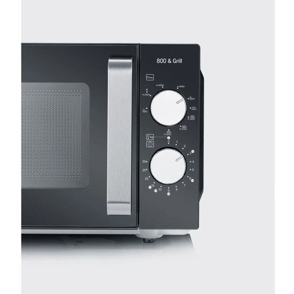 Severin Mikrowelle mit Grill MW 7762 Schwarz/Silber