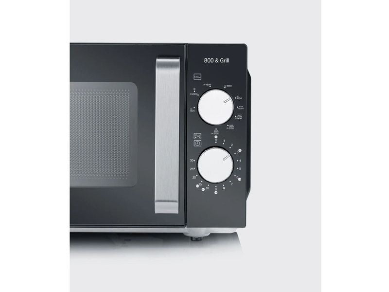 Severin Mikrowelle mit Grill MW 7762 Schwarz/Silber