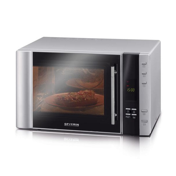 Severin Mikrowelle mit Grill MW 7775 Schwarz/Silber