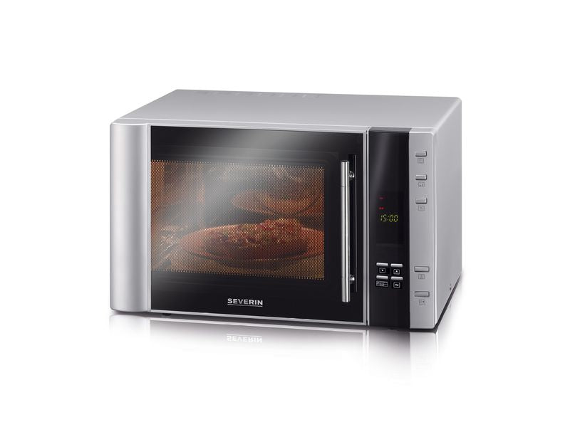 Severin Mikrowelle mit Grill MW 7775 Schwarz/Silber
