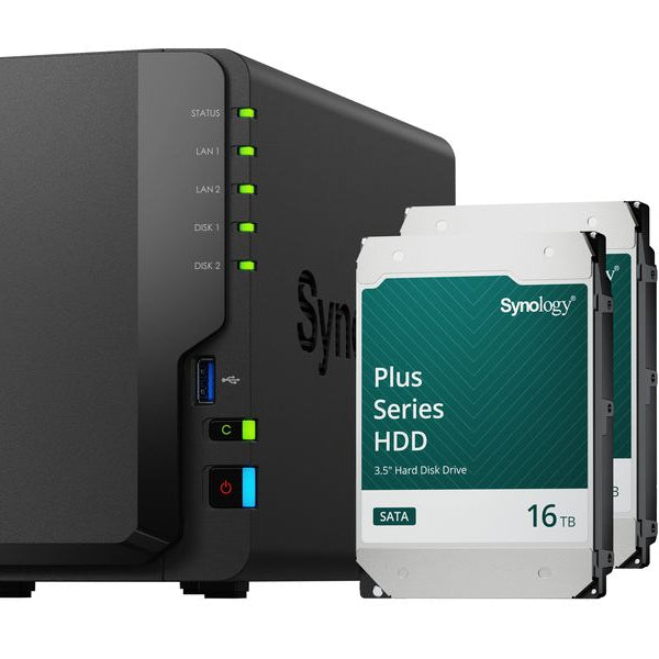 Synology NAS DiskStation DS225+ 2-bay HDD 32 TB