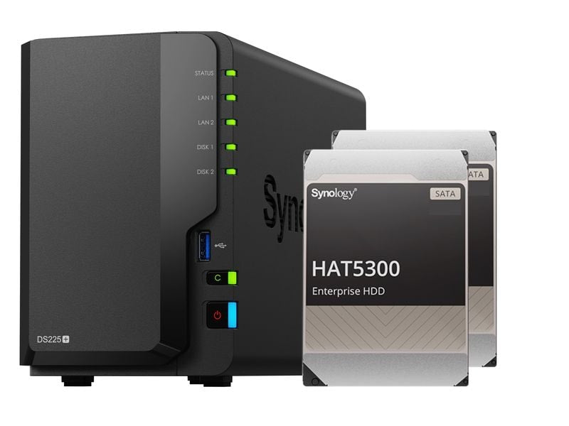 Synology NAS DiskStation DS225+ 2-bay HDD 8 TB