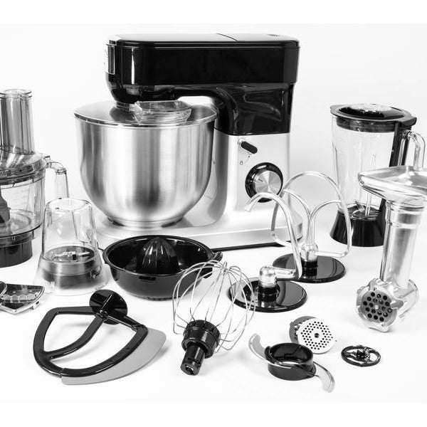 OHMEX Küchenmaschine OHM-SMX-6208 Schwarz/Silber