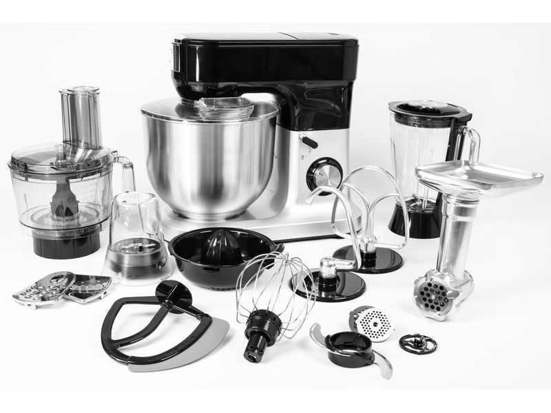 OHMEX Küchenmaschine OHM-SMX-6208 Schwarz/Silber