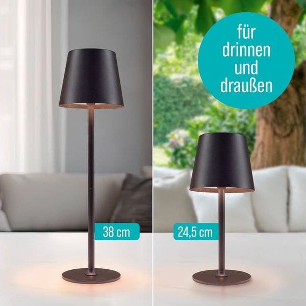 EASYmaxx Tischleuchte mit USB-Anschluss Schwarz