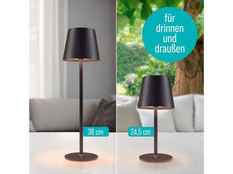 EASYmaxx Tischleuchte mit USB-Anschluss Schwarz