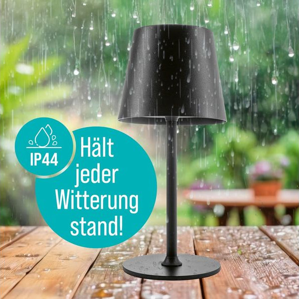 EASYmaxx Tischleuchte mit USB-Anschluss Schwarz