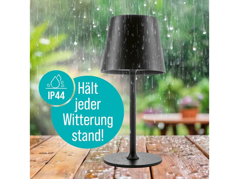 EASYmaxx Tischleuchte mit USB-Anschluss Schwarz