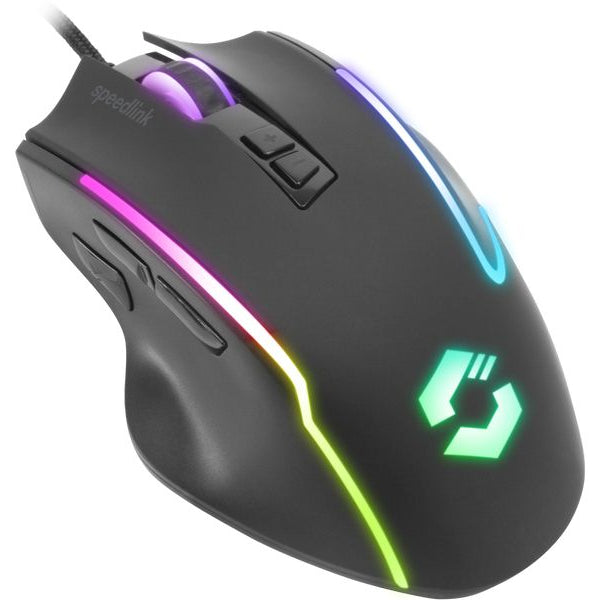 Speedlink Gaming-Maus DECUS NX RGB Schwarz gummiert