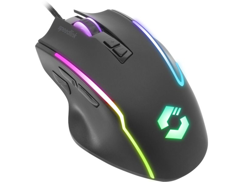Speedlink Gaming-Maus DECUS NX RGB Schwarz gummiert