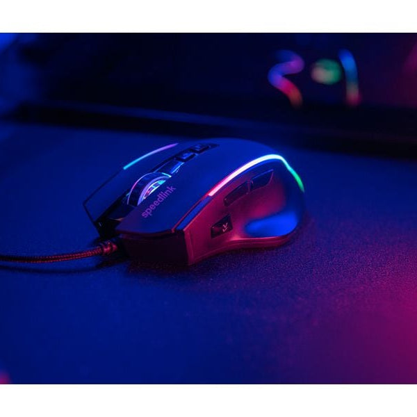 Speedlink Gaming-Maus DECUS NX RGB Schwarz gummiert