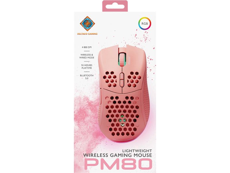 DELTACO Gaming-Maus GAM-120-P RGB Pink