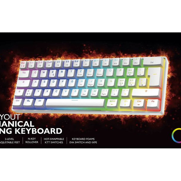 DELTACO Gaming-Tastatur GAM-175-C Hot-Swap Weiss