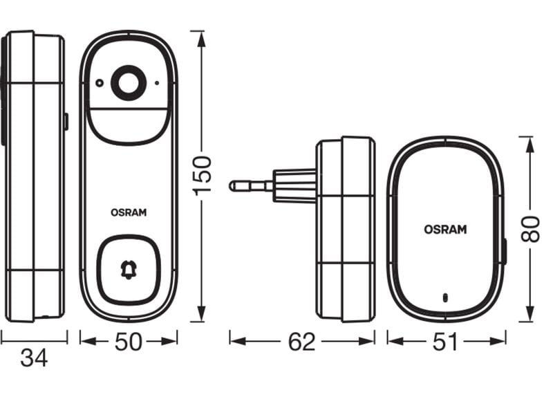 OSRAM SMART+ Outdoor Doorbell Weiss