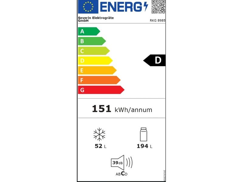 Severin Kühl-Gefrierkombination RKG8985 Rechts
