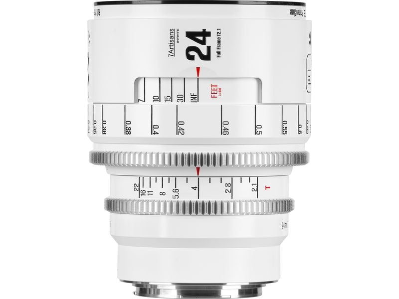 7Artisans Festbrennweite 24mm T/2.1 INFINTE Weiss – Canon EF