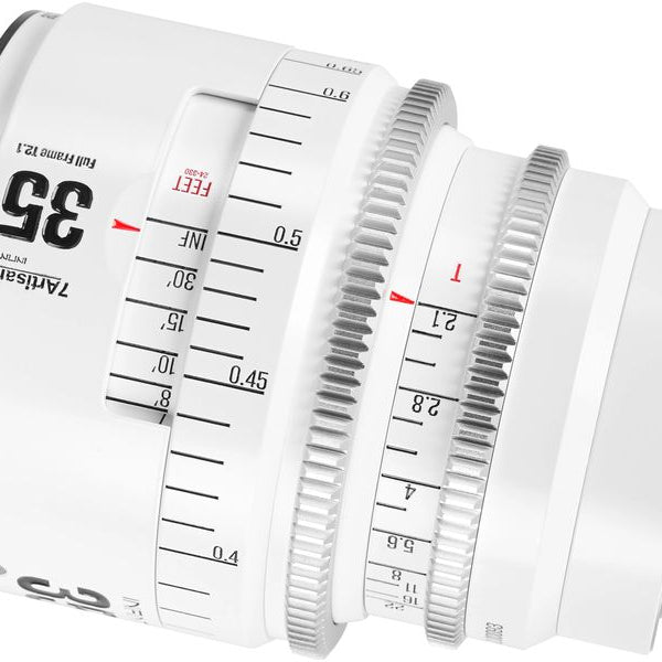 7Artisans Festbrennweite 35mm T/2.1 INFINTE Weiss – Canon EF