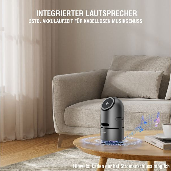 4smarts Wireless Charger 3-in-1 ChargeBot Sound Spacegrau