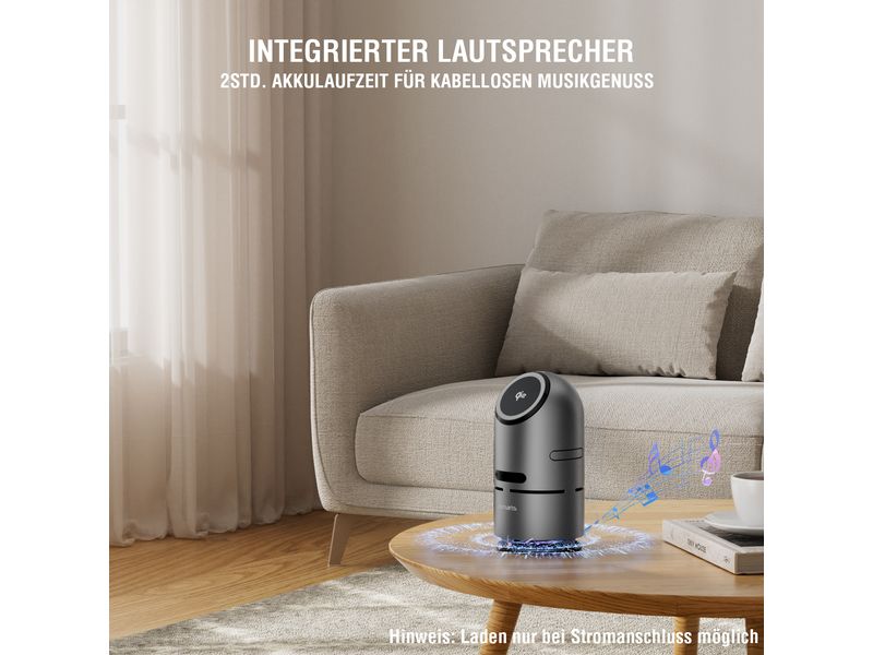 4smarts Wireless Charger 3-in-1 ChargeBot Sound Spacegrau