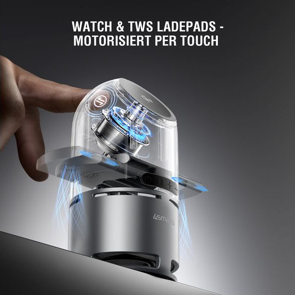 4smarts Wireless Charger 3-in-1 ChargeBot Sound Spacegrau