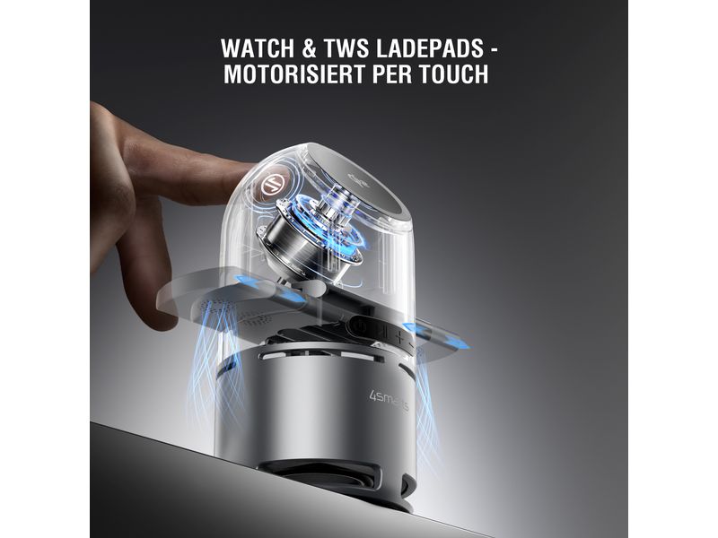 4smarts Wireless Charger 3-in-1 ChargeBot Sound Spacegrau