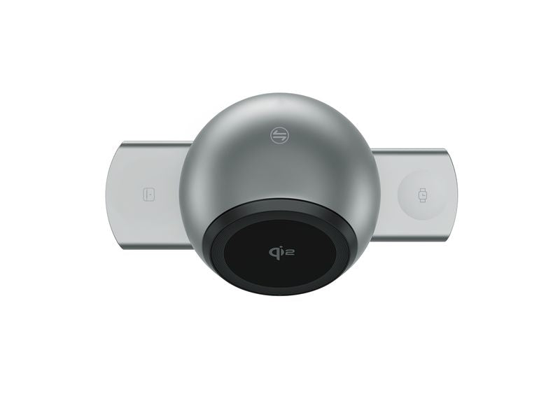 4smarts Wireless Charger 3-in-1 ChargeBot Sound Spacegrau